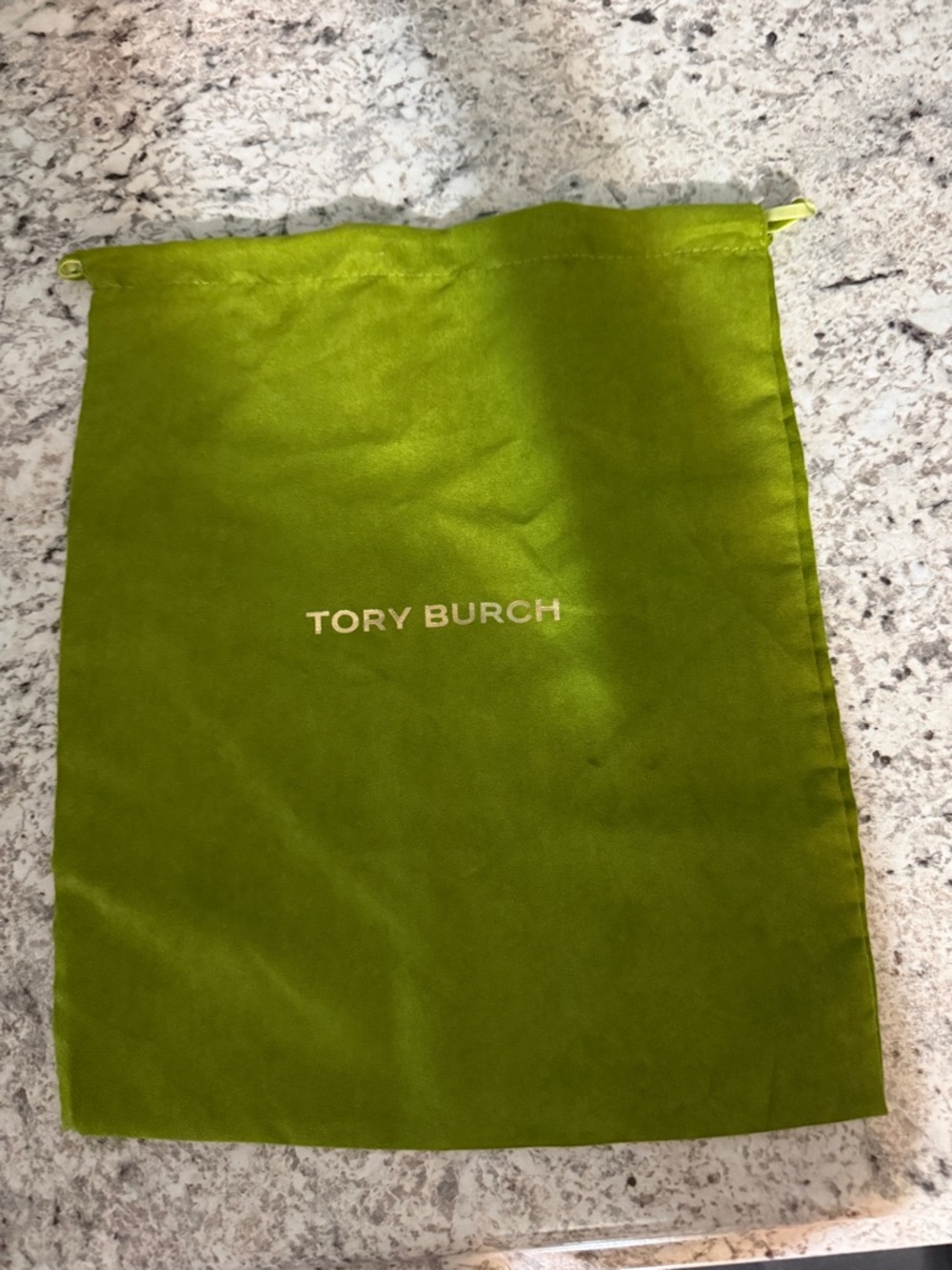 Tory Burch Lime Green Drawstring Dust Bag